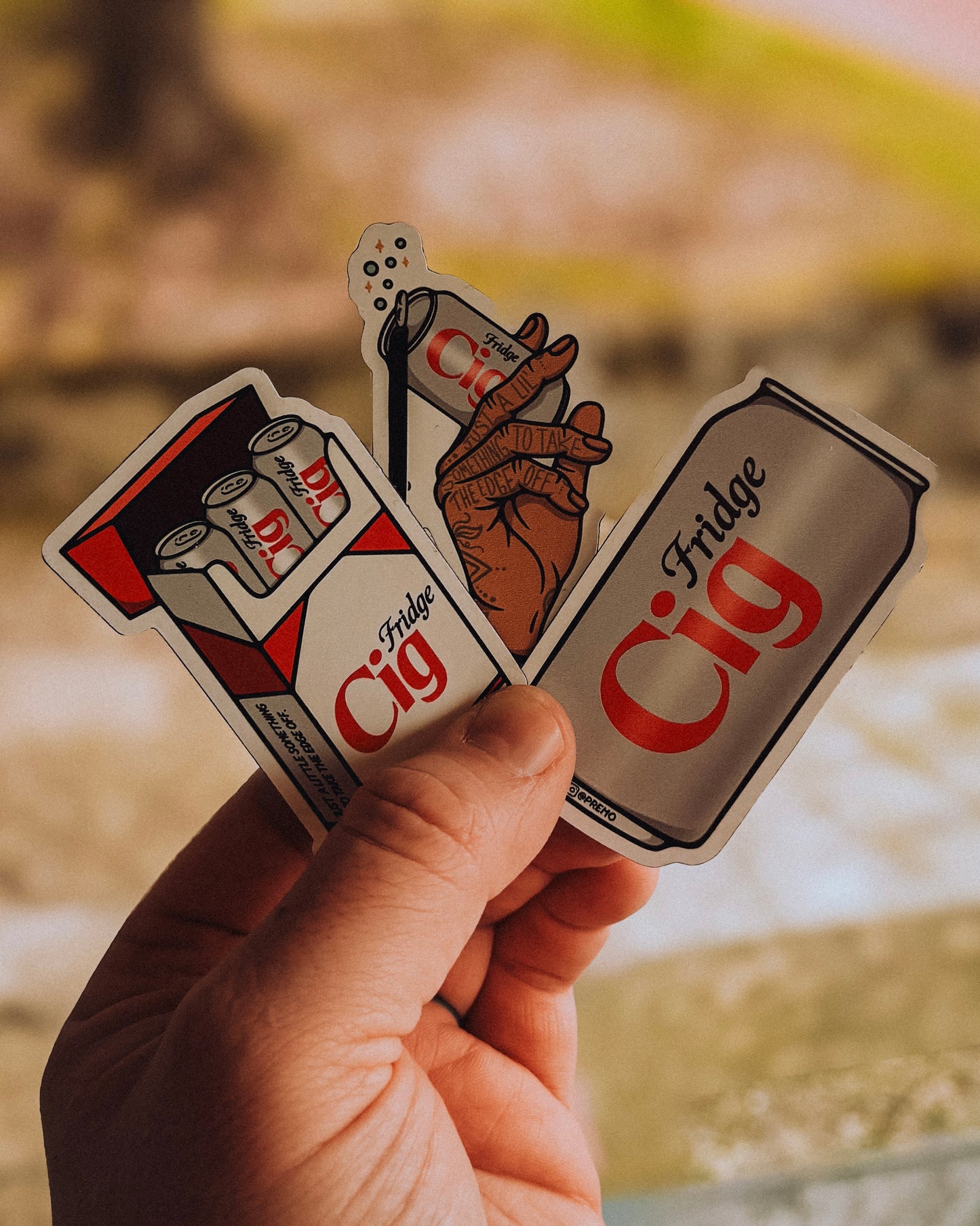 Fridge Cig 3 magnet set
